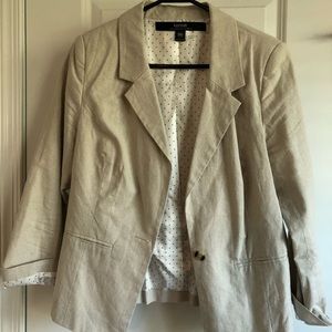 Kenzie Women’s Blazer, Khaki Size M